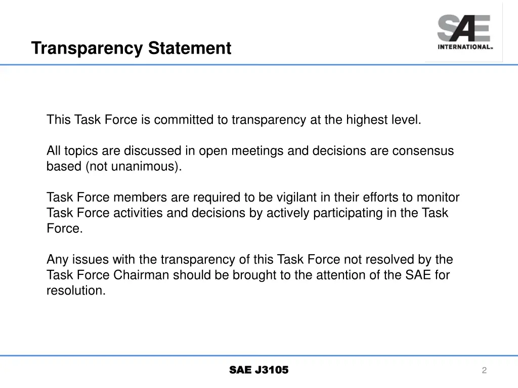 transparency statement
