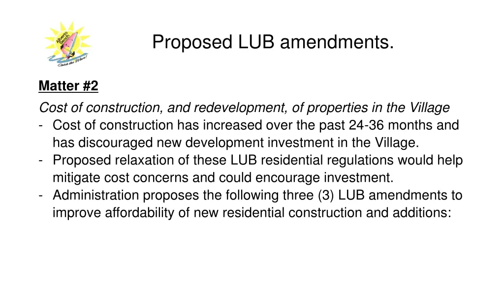 proposed lub amendments 1