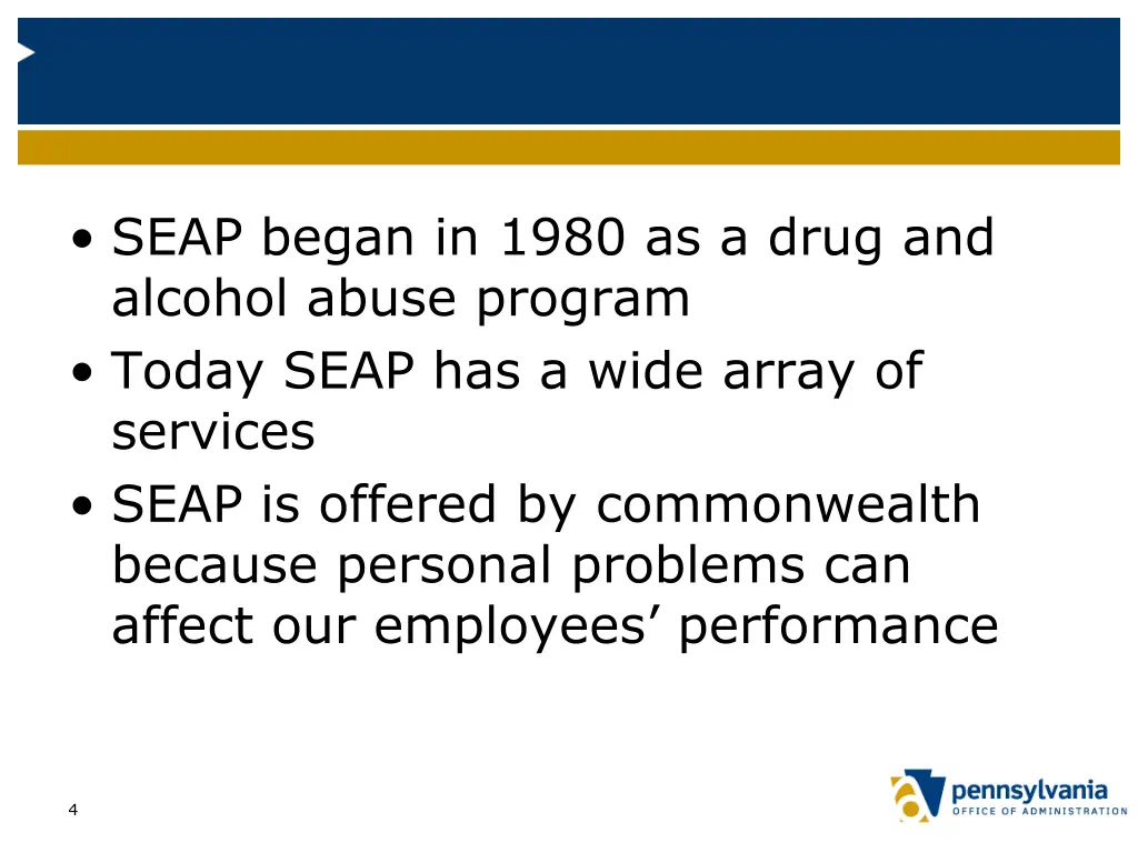 seap began in 1980 as a drug and alcohol abuse