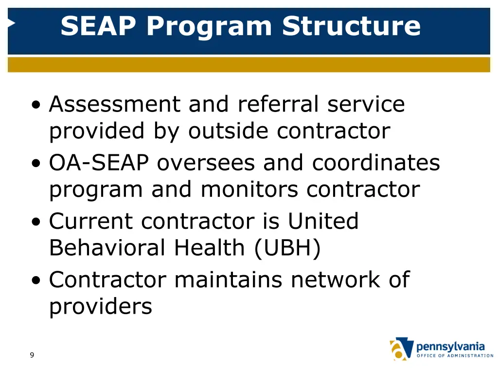 seap program structure