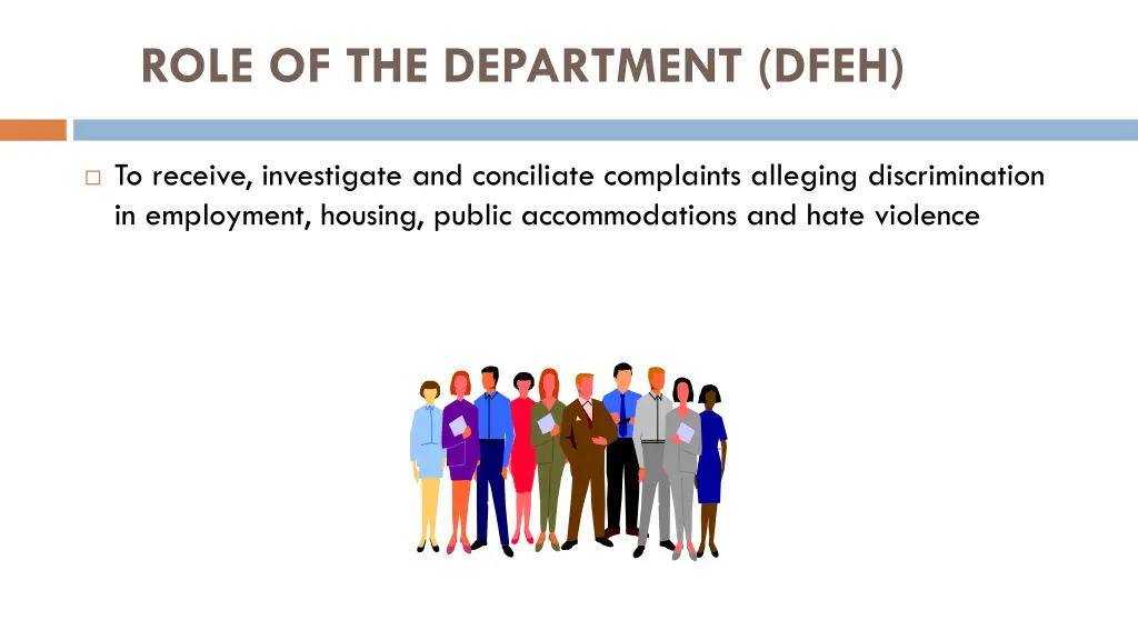 role of the department dfeh