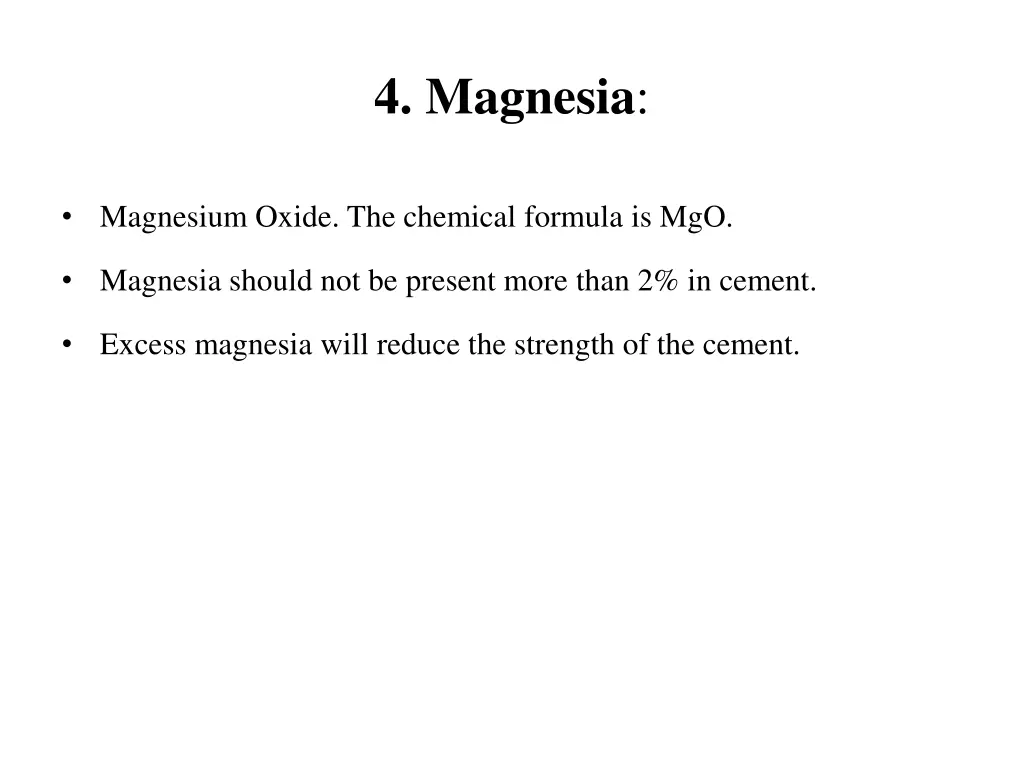 4 magnesia
