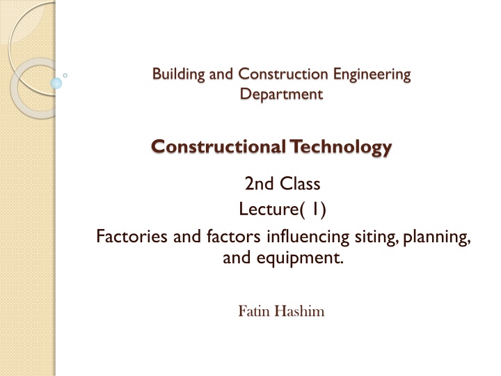 building and construction engineering department