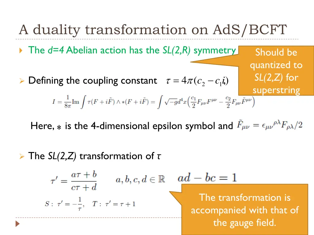 a duality transformation on ads bcft