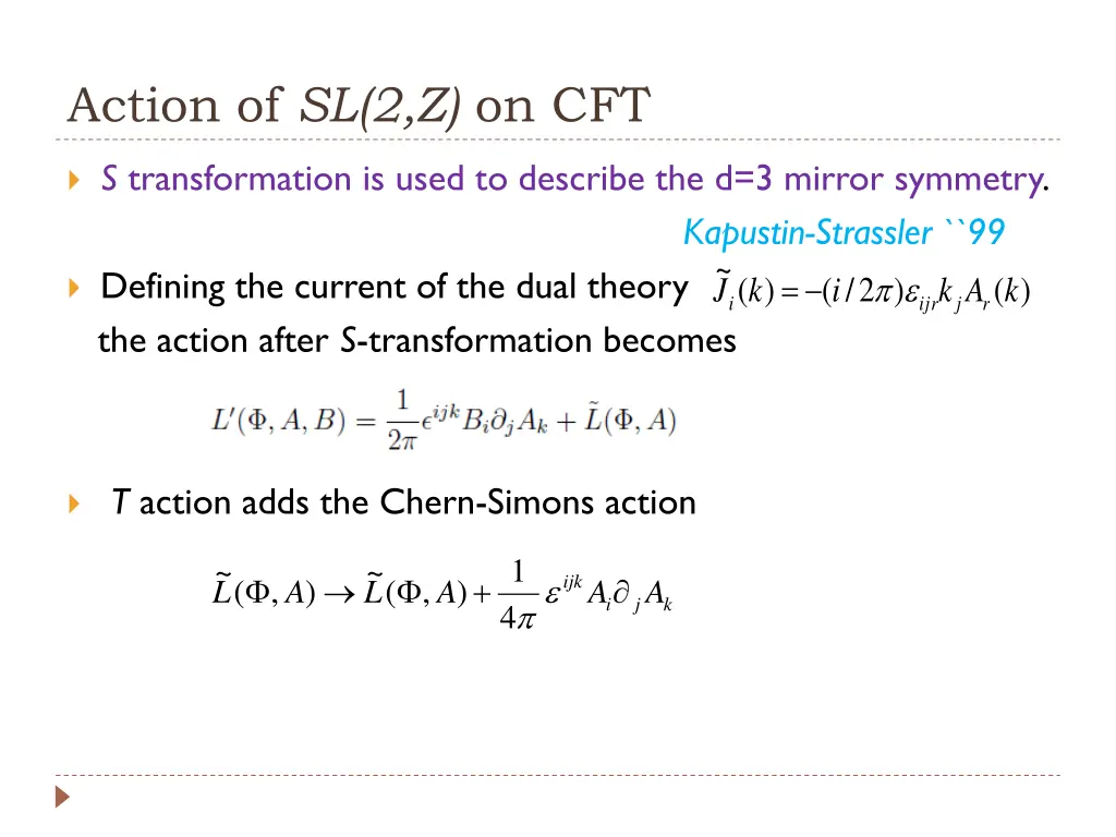action of sl 2 z on cft