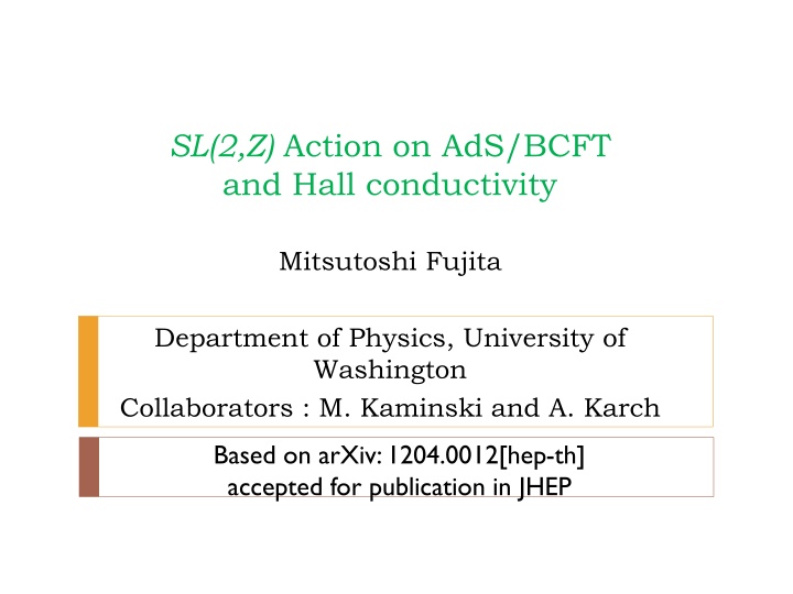 sl 2 z action on ads bcft and hall conductivity