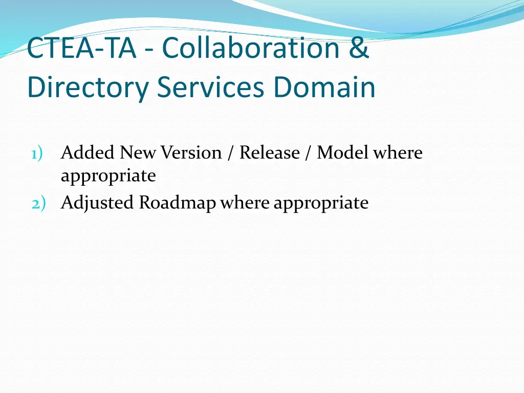 ctea ta collaboration directory services domain