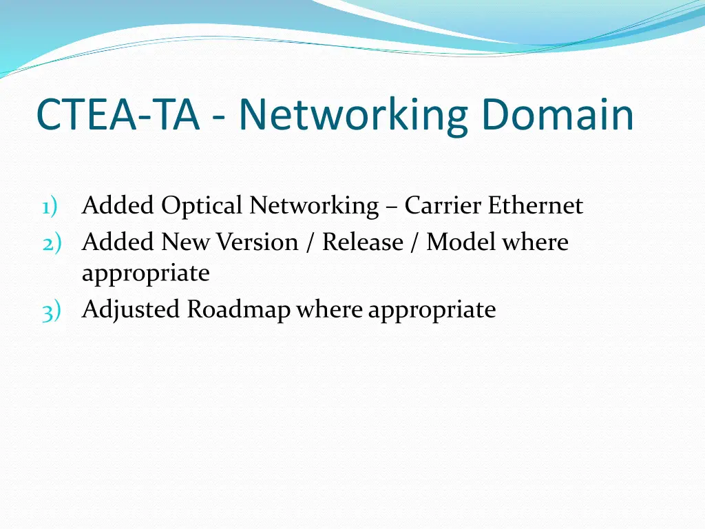 ctea ta networking domain