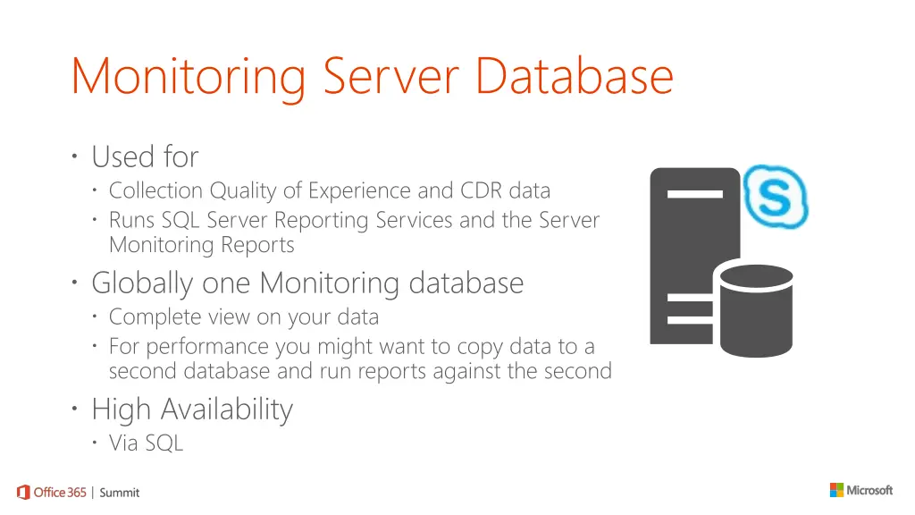 monitoring server database