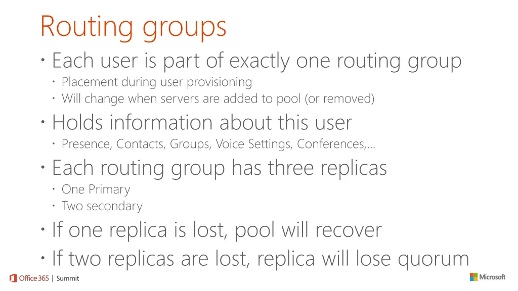 routing groups each user is part of exactly