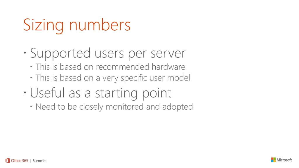 sizing numbers