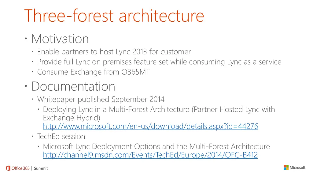 three forest architecture motivation enable