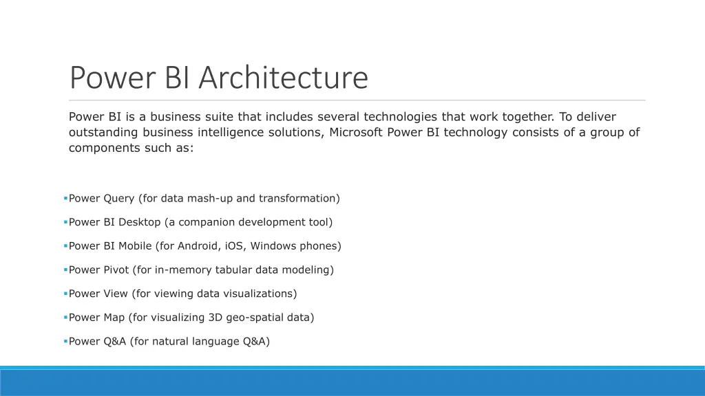 power bi architecture 1