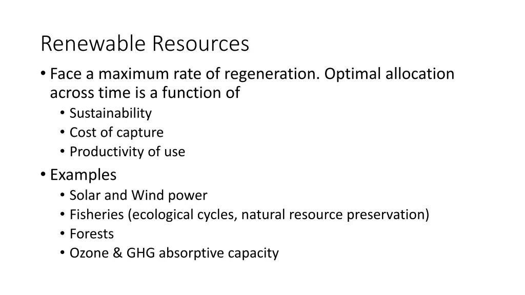 renewable resources face a maximum rate
