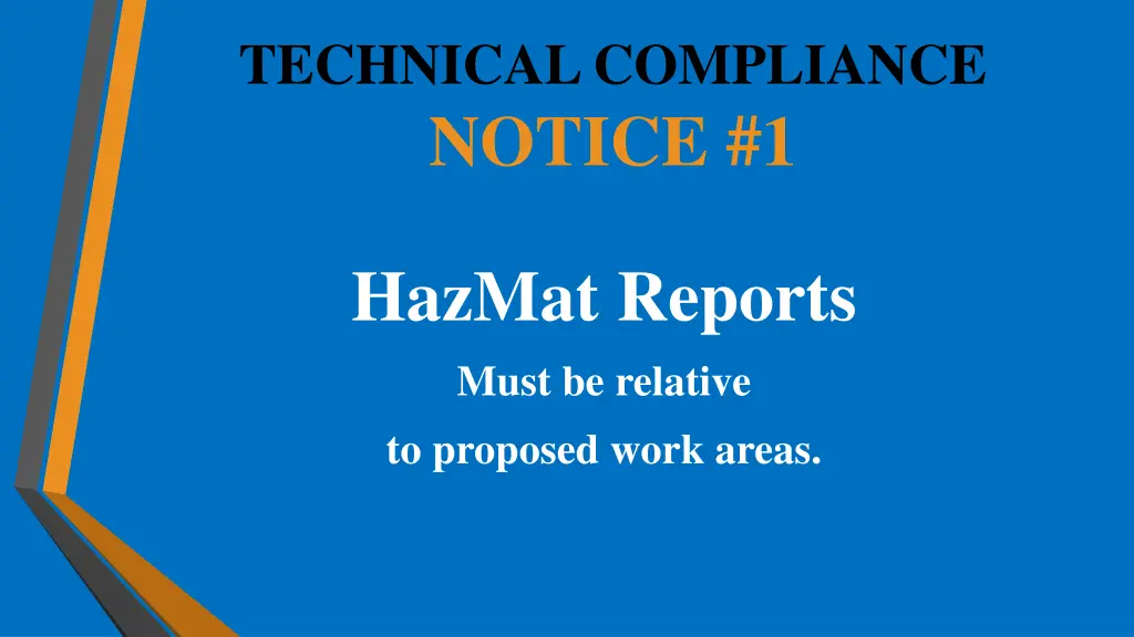technical compliance notice 1