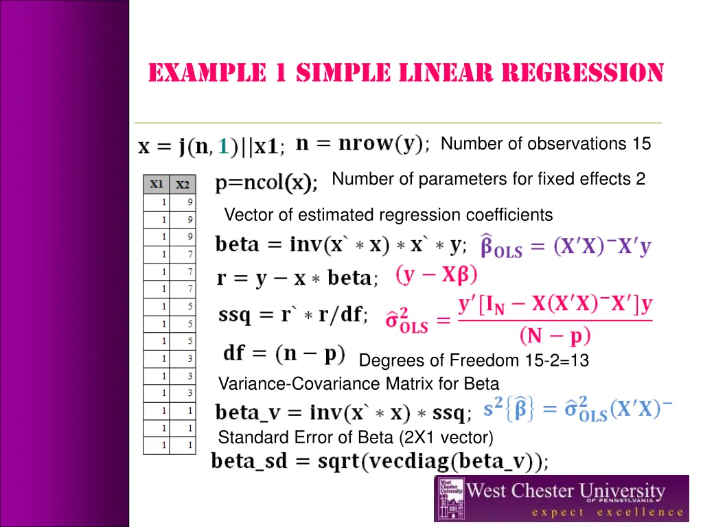 example 1 simple linear regression 1