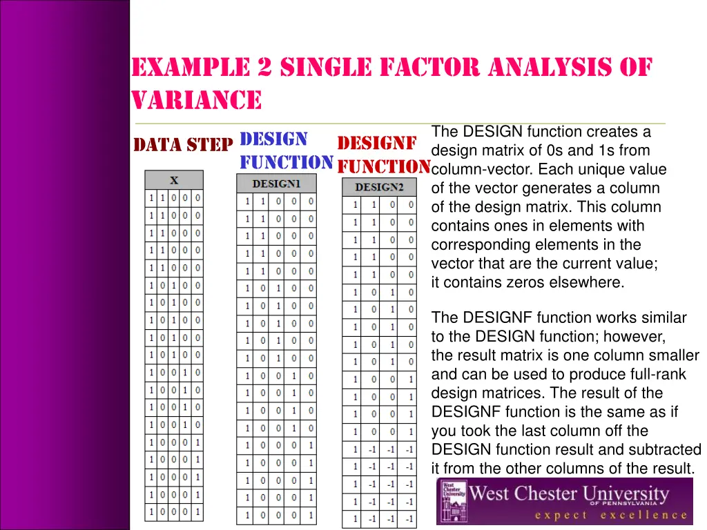example 2 single factor analysis of variance 1