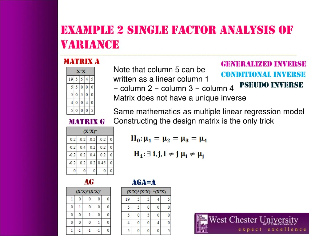 example 2 single factor analysis of variance 2