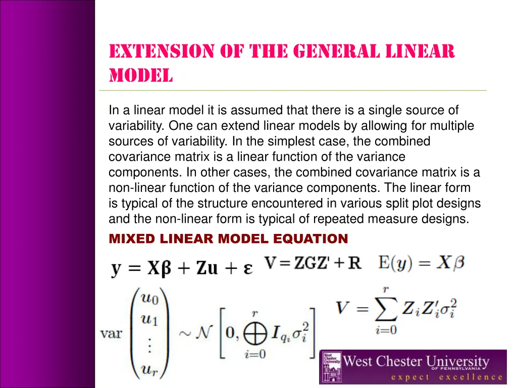 extension of the general linear model
