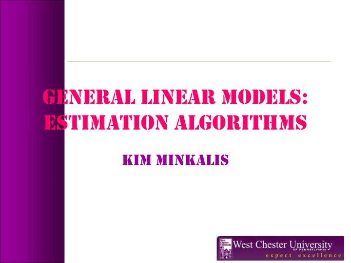 general linear models estimation algorithms