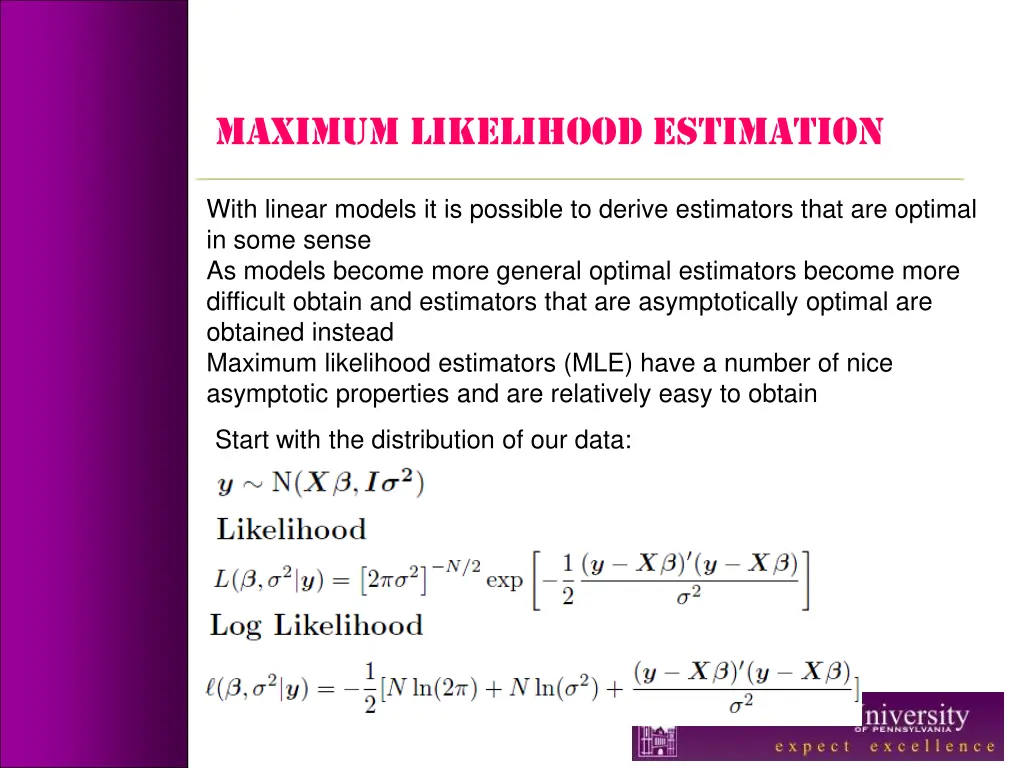 maximum likelihood estimation