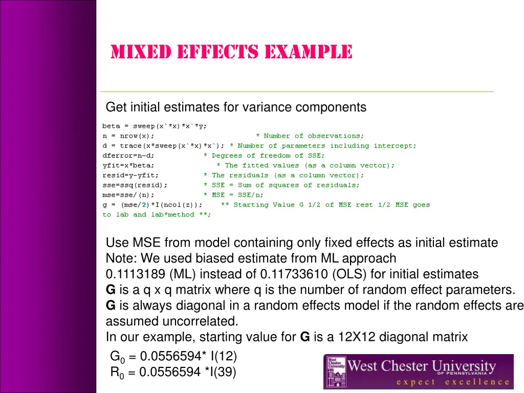 mixed effects example 5