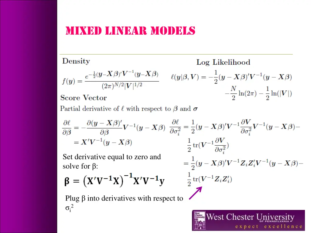 mixed linear models