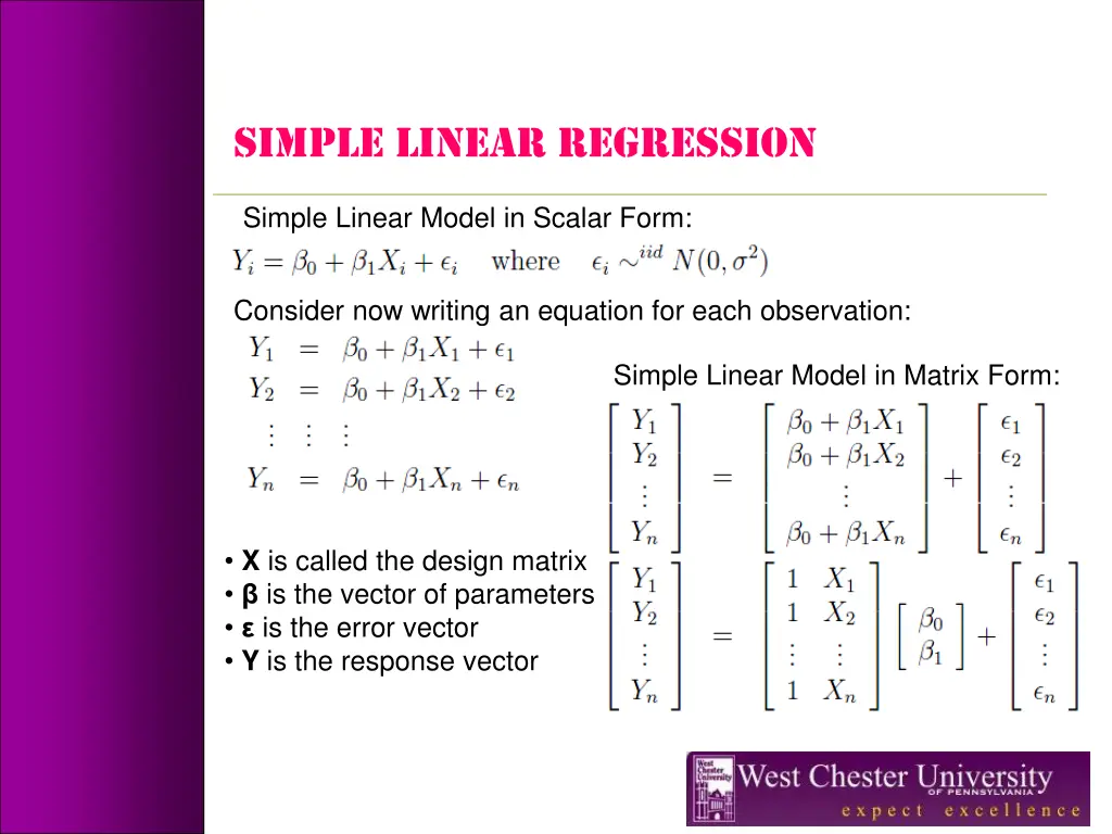 simple linear regression