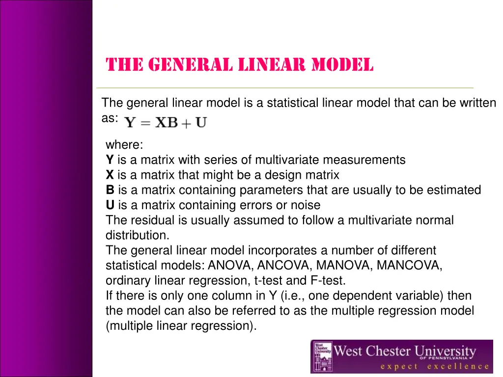 the general linear model