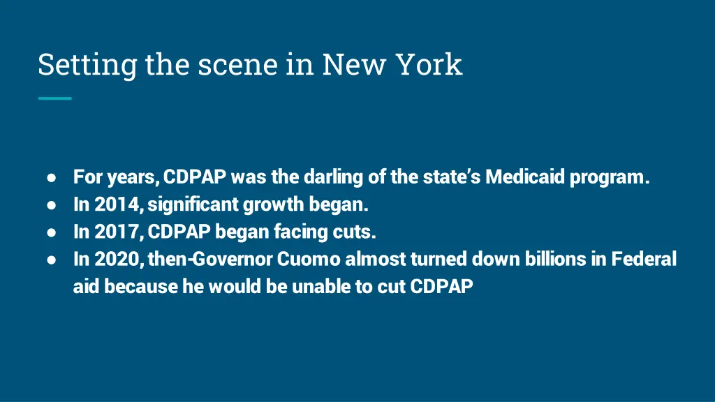 setting the scene in new york
