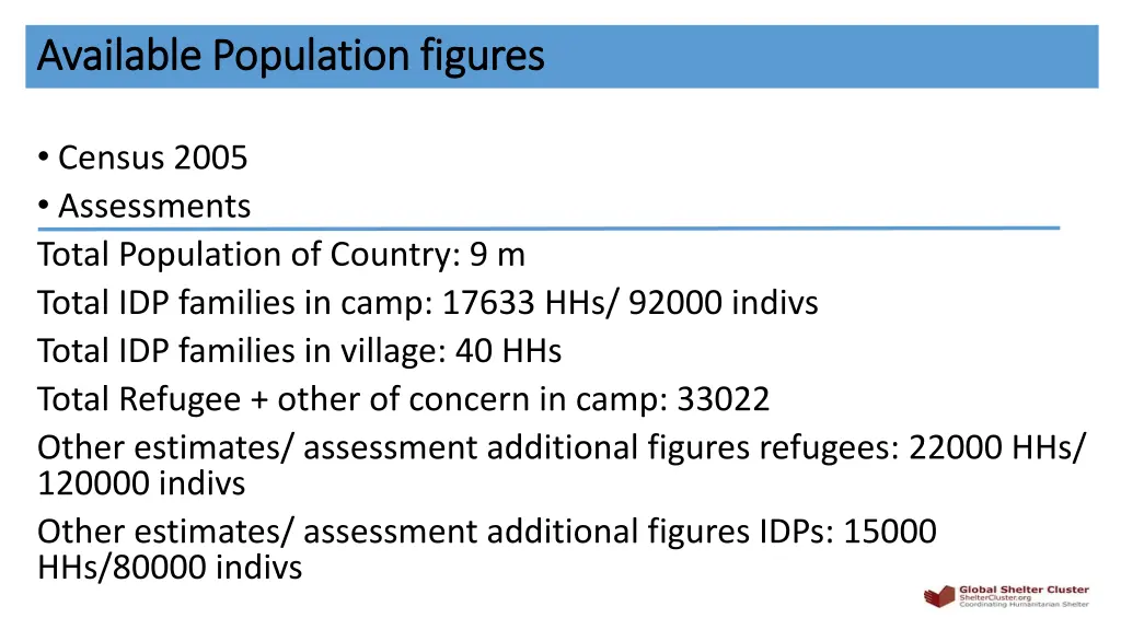 available population figures available population
