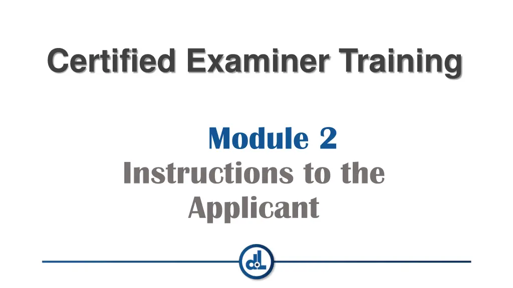 certified examiner training 2