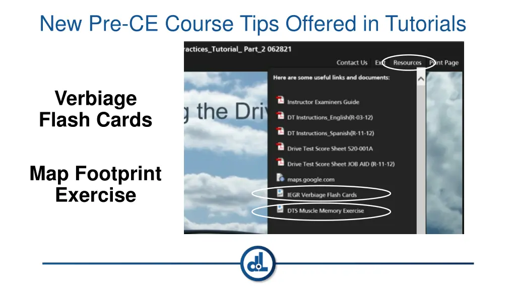 new pre ce course tips offered in tutorials