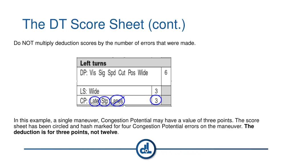 the dt score sheet cont 1