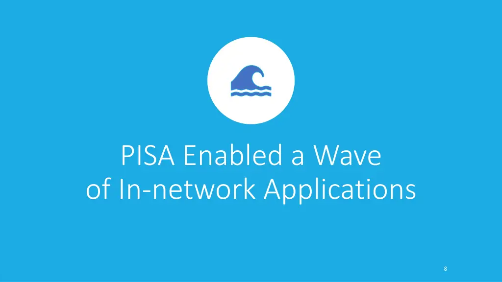 pisa enabled a wave of in network applications