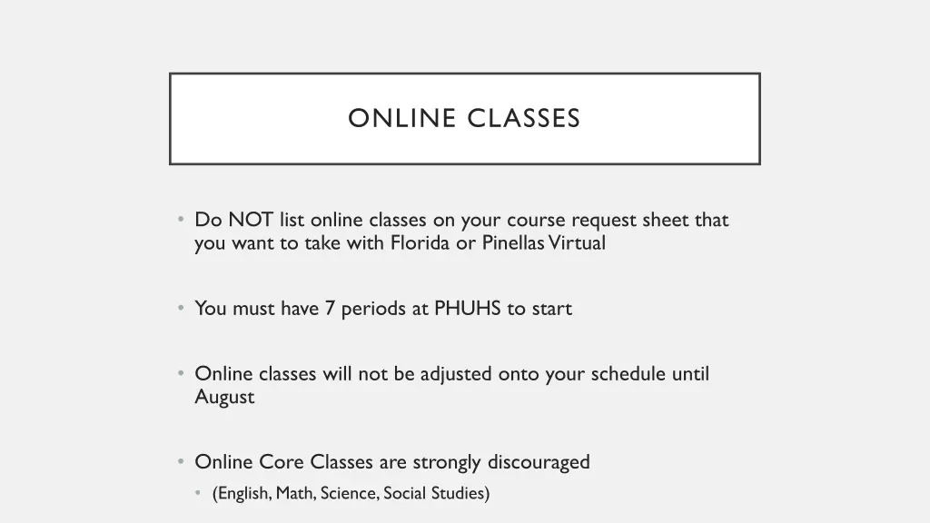 online classes