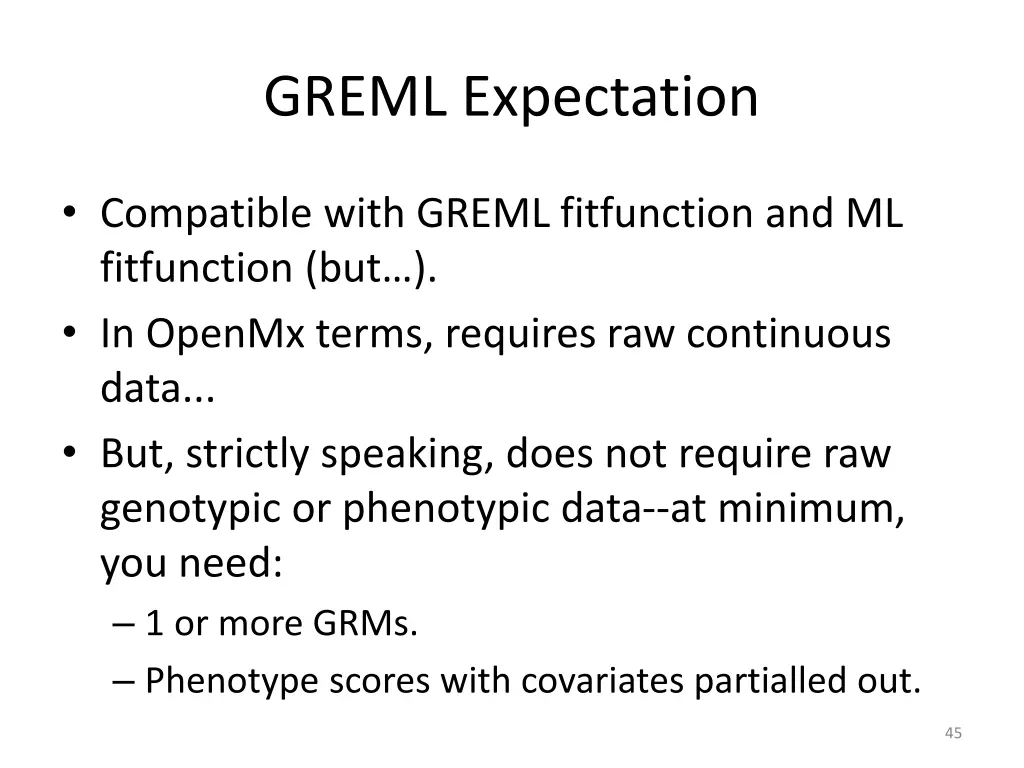 greml expectation