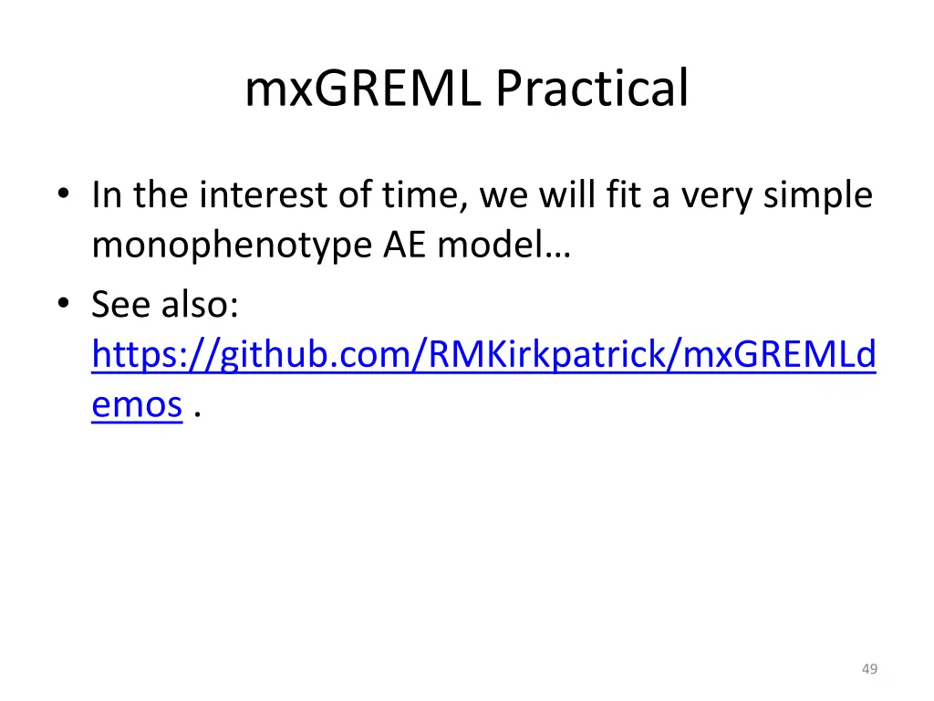 mxgreml practical