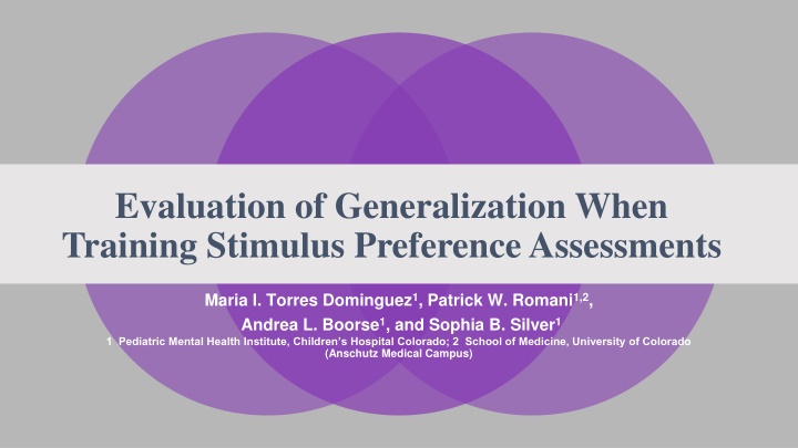 evaluation of generalization when training