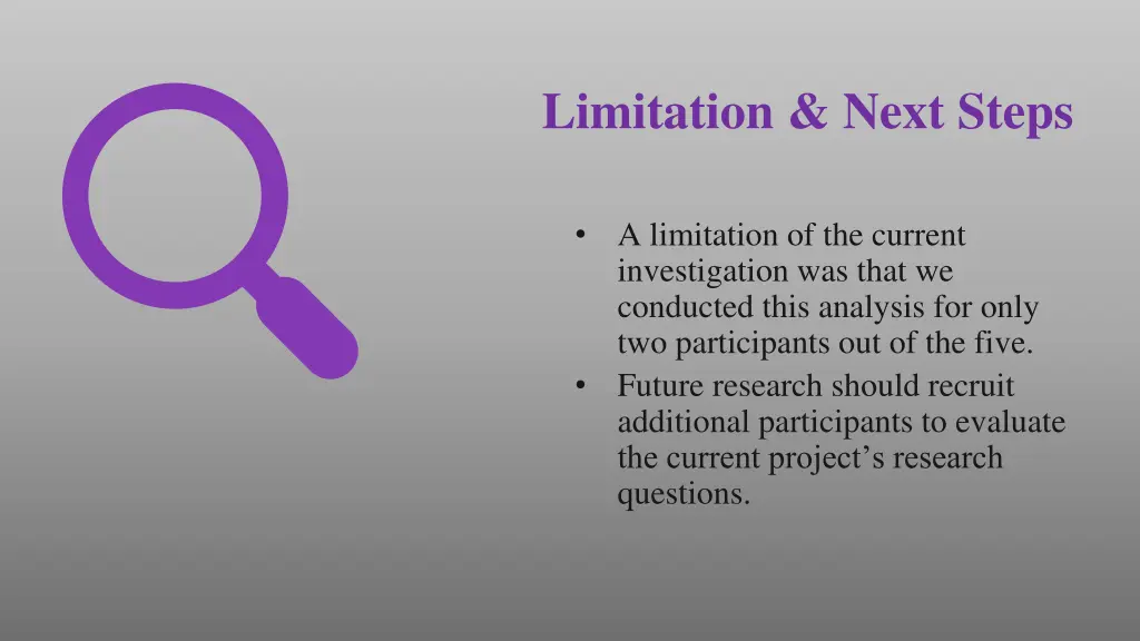 limitation next steps