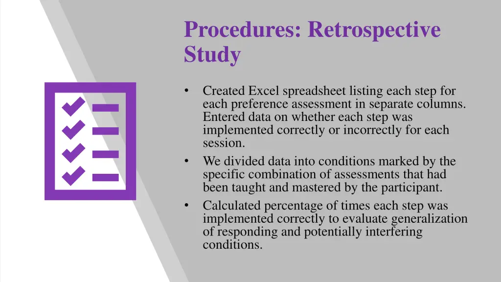procedures retrospective study