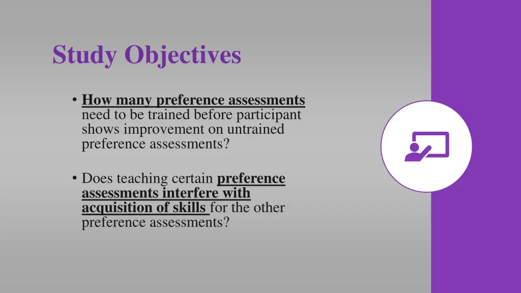 study objectives