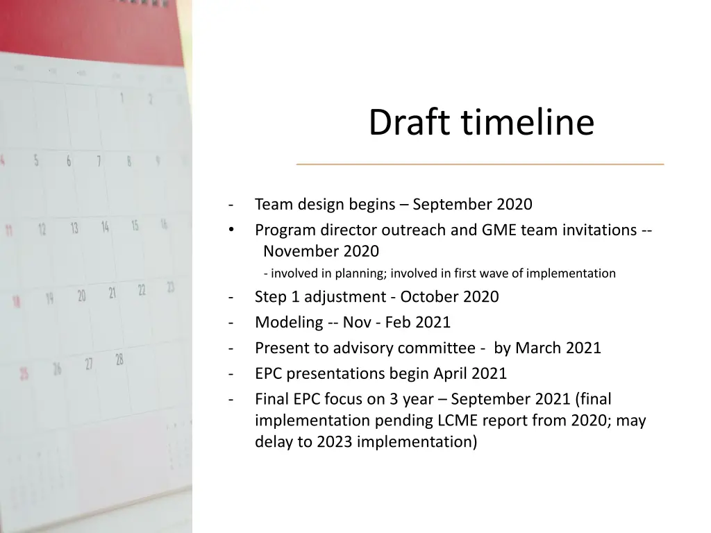 draft timeline