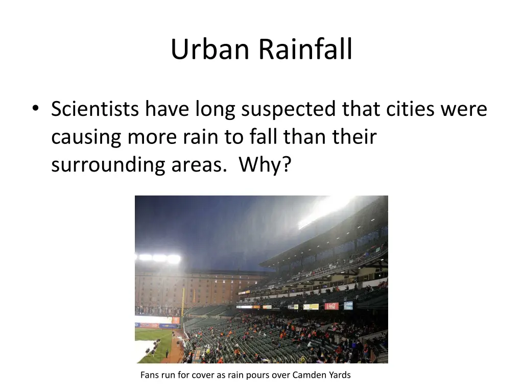 urban rainfall