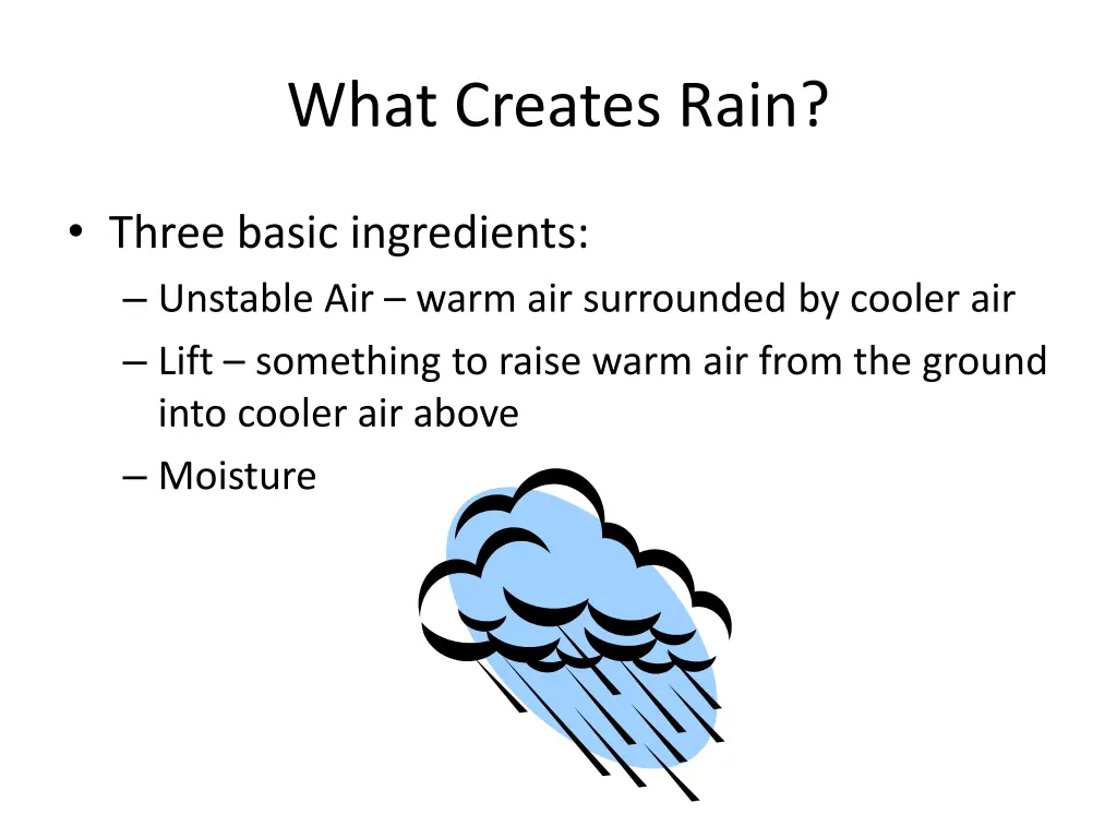 what creates rain