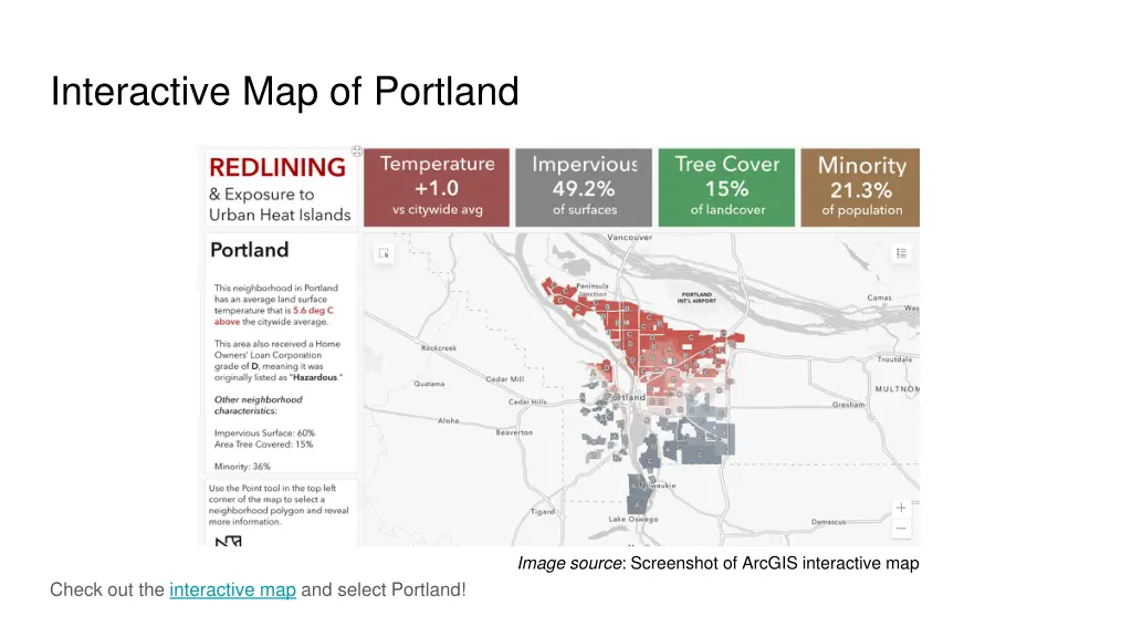 interactive map of portland