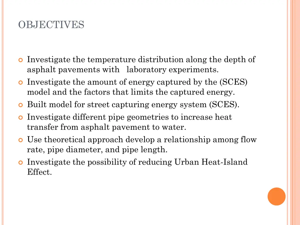 objectives