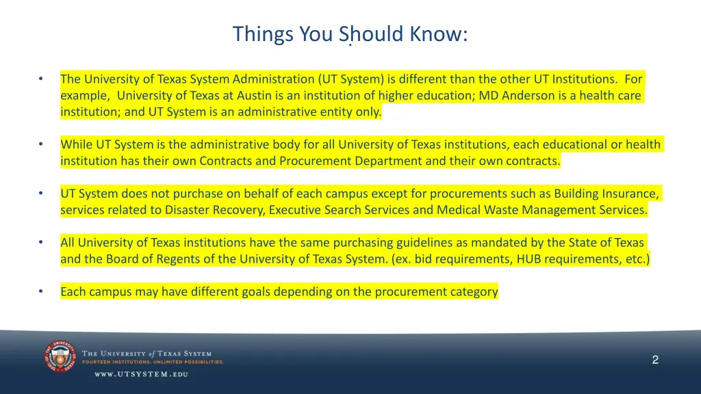 things you should know