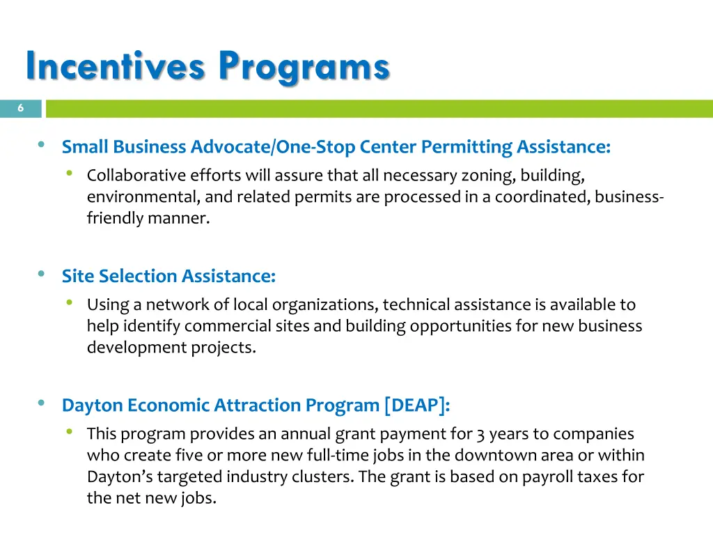 incentives programs