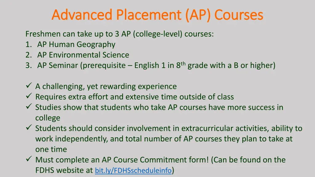 advanced placement ap courses advanced placement